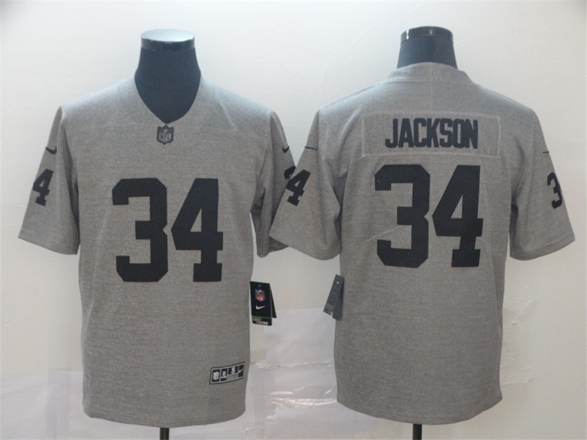 Men's Grey Las Vegas Raiders Active Player Custom Limited Stitched Football Jersey